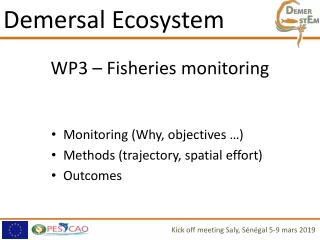 WP3 –  Fisheries  monitoring