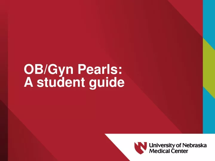 ob gyn pearls a student guide