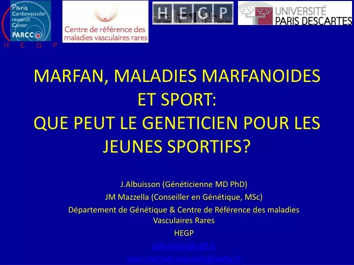 marfan maladies marfanoides et sport que peut le geneticien pour les jeunes sportifs