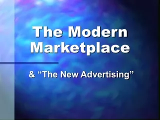The Modern Marketplace