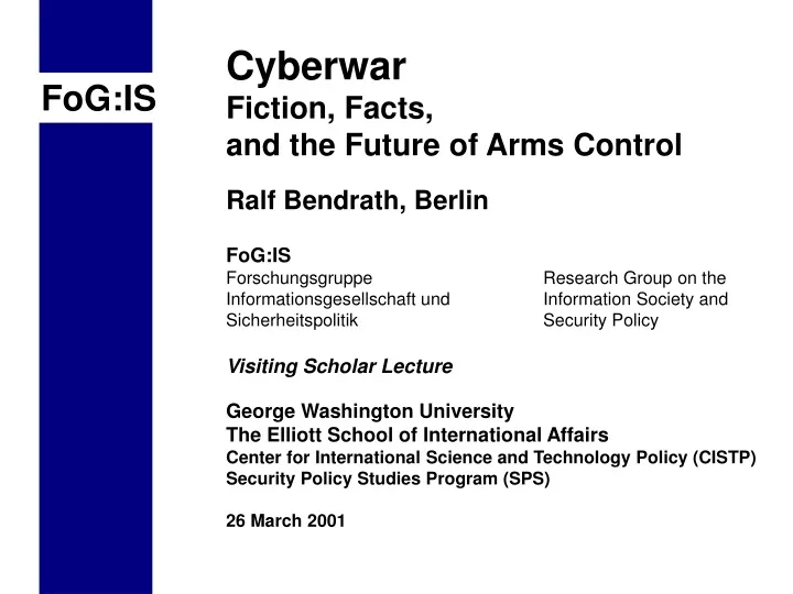 cyberwar fiction facts and the future of arms