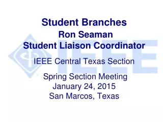 Five CTS Student Branches 2014-2015