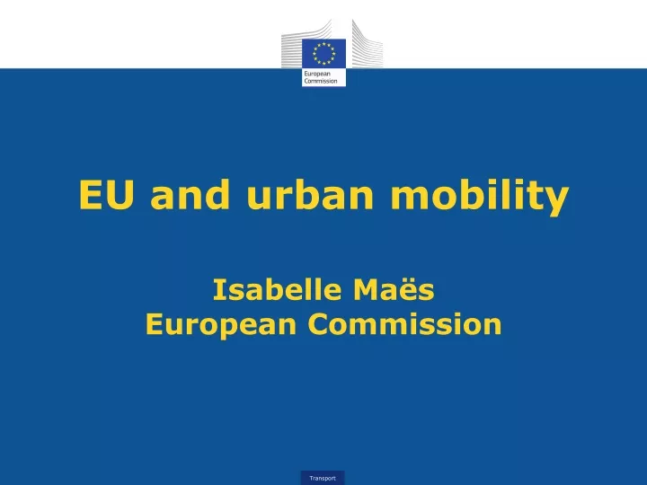eu and urban mobility