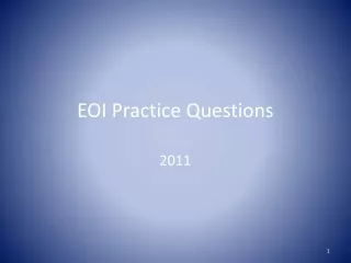 EOI Practice Questions