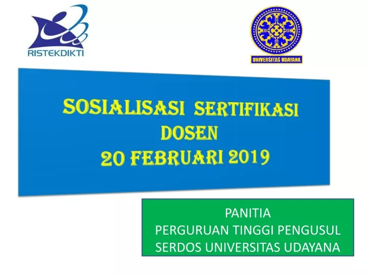sosialisasi sertifikasi dosen 20 februari 2019