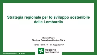 Strategia regionale per lo  sviluppo  sostenibile della Lombardia