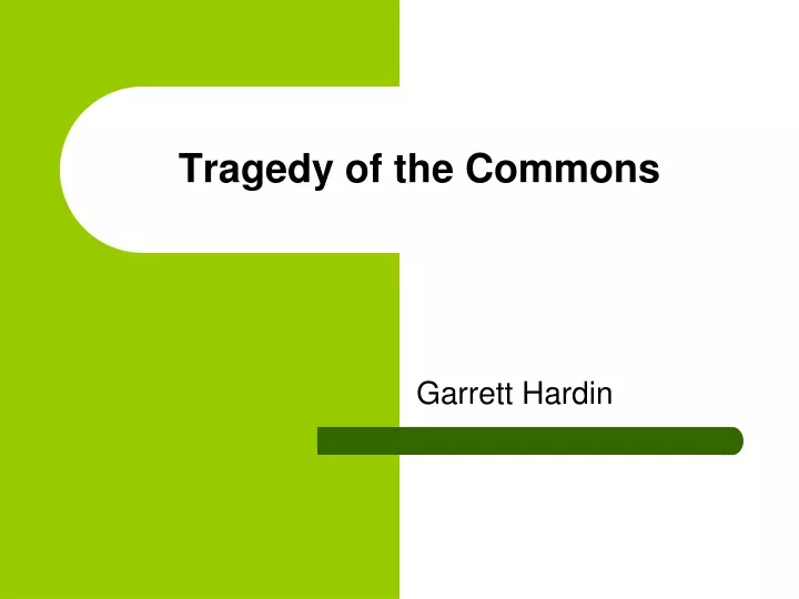 tragedy of the commons