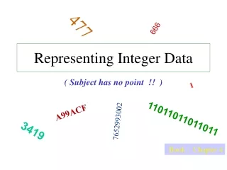 Representing Integer Data