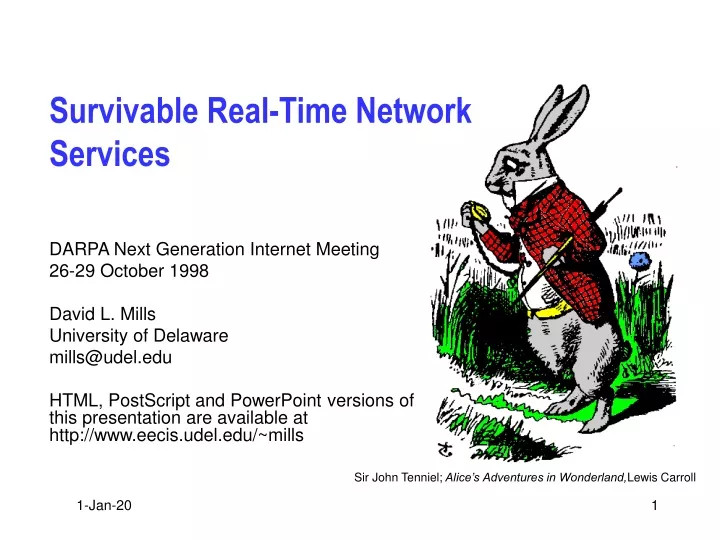 survivable real time network services