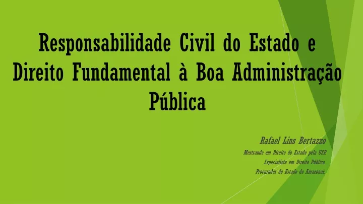 responsabilidade civil do estado e direito fundamental boa administra o p blica