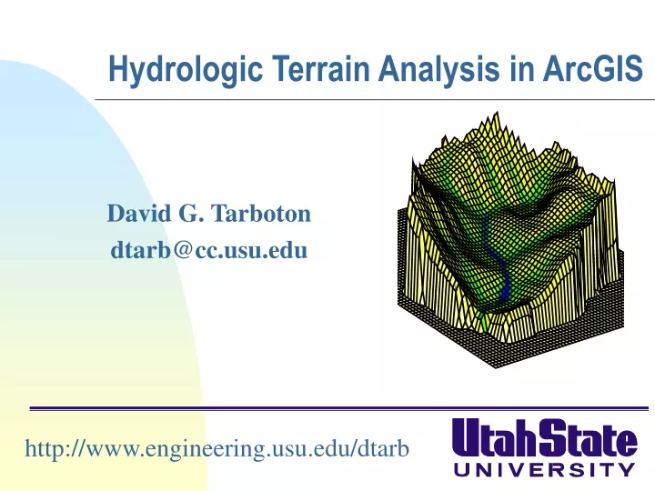 hydrologic terrain analysis in arcgis
