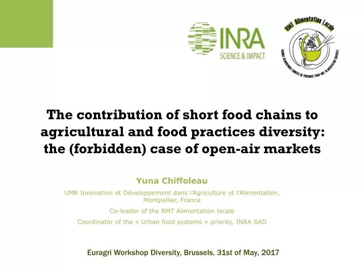 the contribution of short food chains