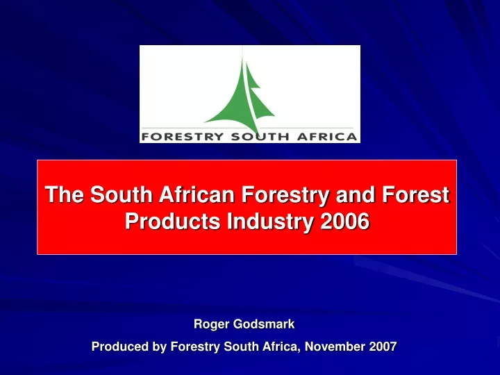 the south african forestry and forest products industry 2006