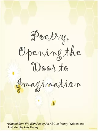 Poetry, Opening the Door to Imagination 