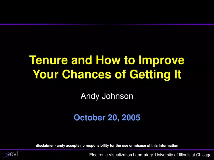 tenure and how to improve your chances of getting it