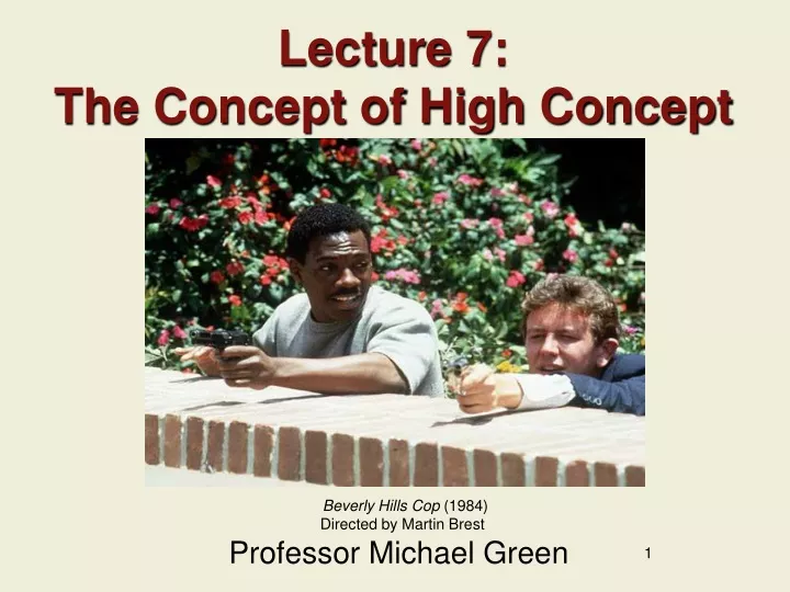 lecture 7 the concept of high concept