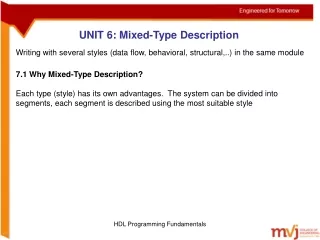 UNIT 6: Mixed-Type Description