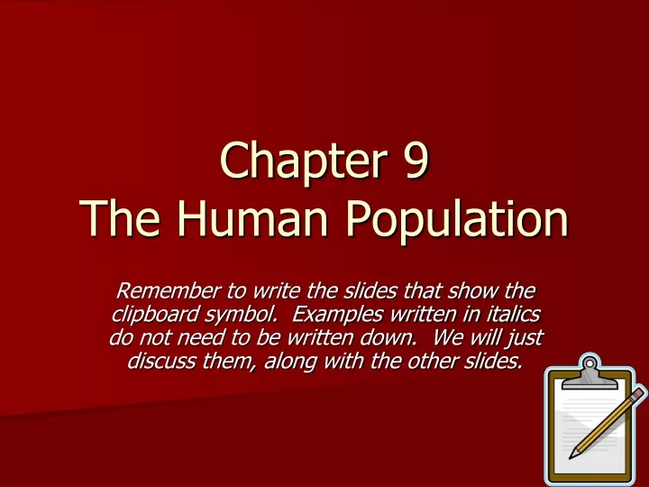 chapter 9 the human population