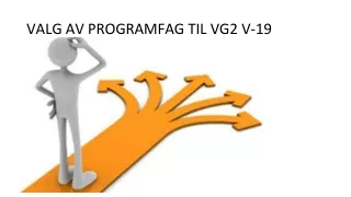 VALG AV PROGRAMFAG  TIL  VG 2 V-19