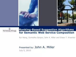 Ranking-Based Suggestion Algorithms  for Semantic Web Service Composition