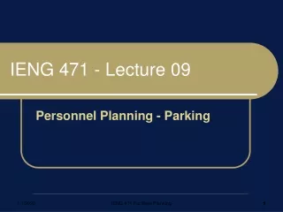 IENG 471 - Lecture 09