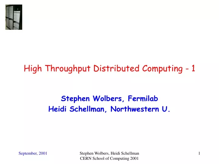 high throughput distributed computing 1