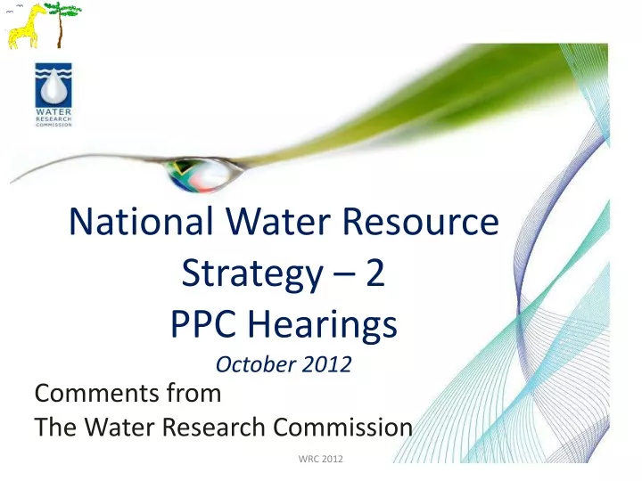 national water resource strategy 2 ppc hearings