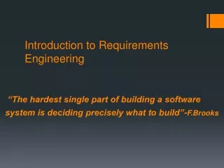 Introduction to Requirements Engineering