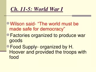 Ch. 11-5: World War I