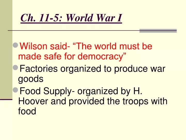 ch 11 5 world war i