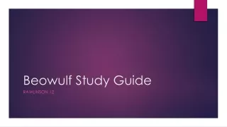 Beowulf Study Guide