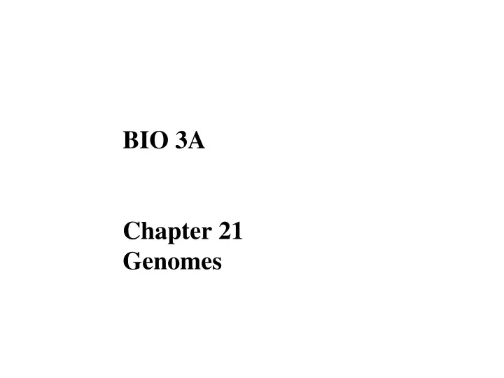 bio 3a chapter 21 genomes