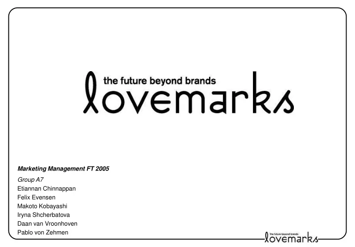 marketing management ft 2005 group a7 etiannan