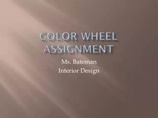 Color Wheel Assignment