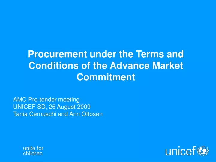 procurement under the terms and conditions