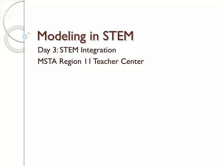 modeling in stem