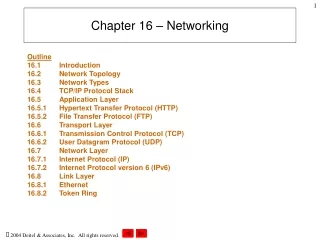 Chapter 16 – Networking