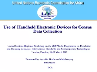 Use of Handheld Electronic Devices for Census Data Collection