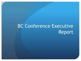 BC Conference Executive Report