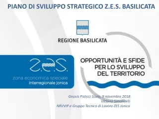 PIANO DI SVILUPPO STRATEGICO Z.E.S. BASILICATA