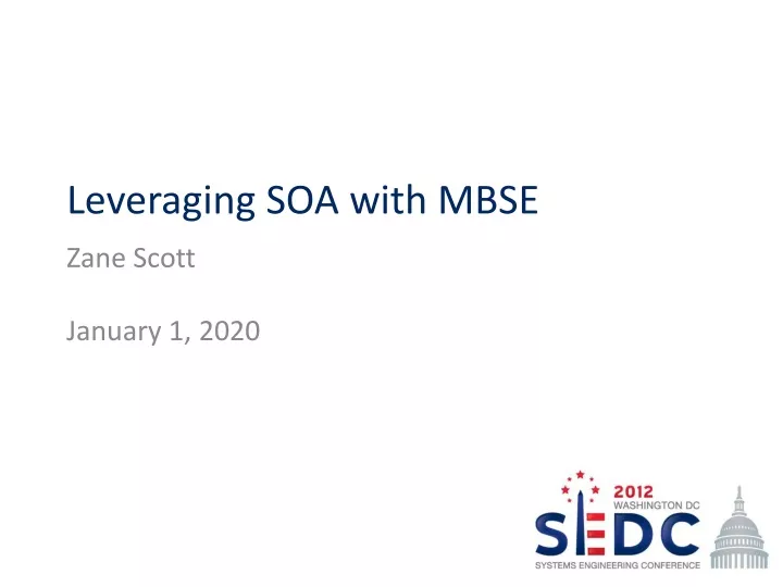 leveraging soa with mbse