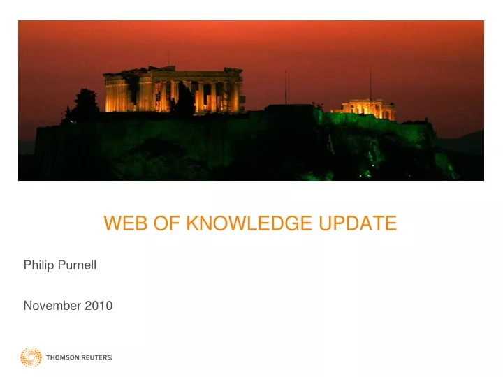 web of knowledge update