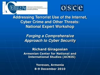 Richard Giragosian Armenian Center for National and International Studies (ACNIS)