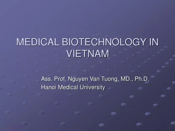 medical biotechnology in vietnam