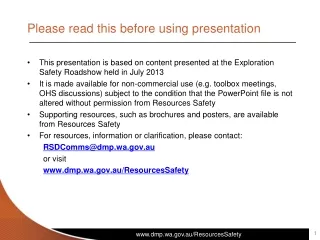 Please read this before using presentation