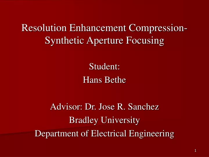 resolution enhancement compression synthetic aperture focusing