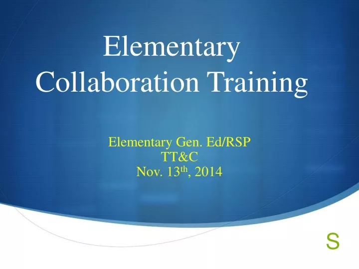 elementary collaboration training