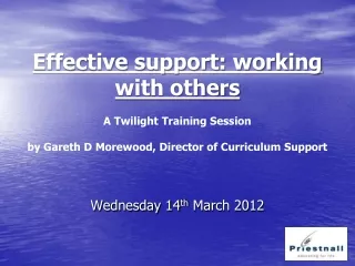 Wednesday 14 th  March 2012
