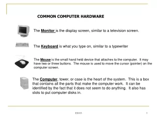 COMMON COMPUTER HARDWARE