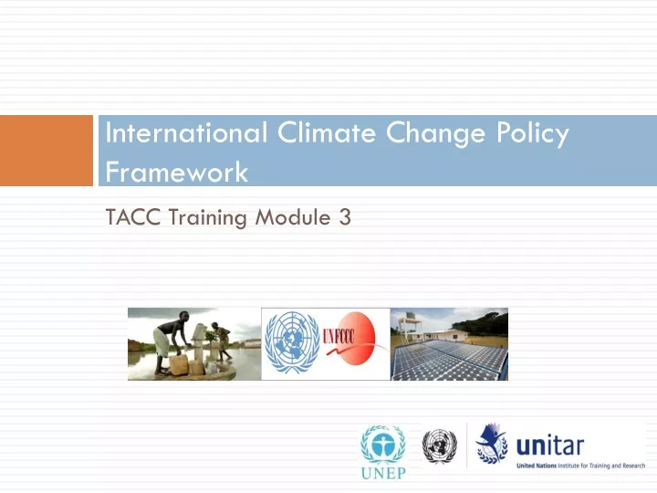 international climate change policy framework